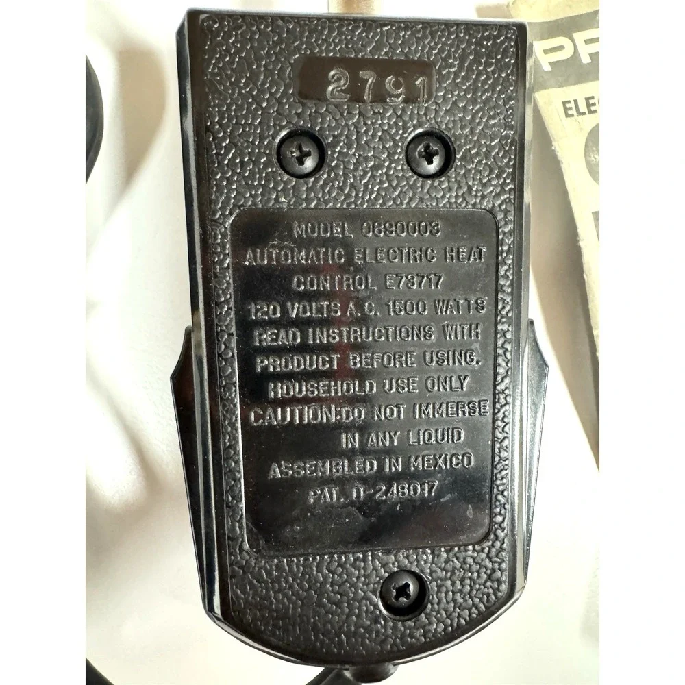 Presto Skillet Griddle Deep Fryer Temperature Controller‎ Model # 0690003 E73717